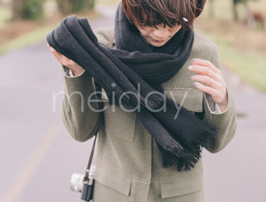 超软纯黑围巾披肩