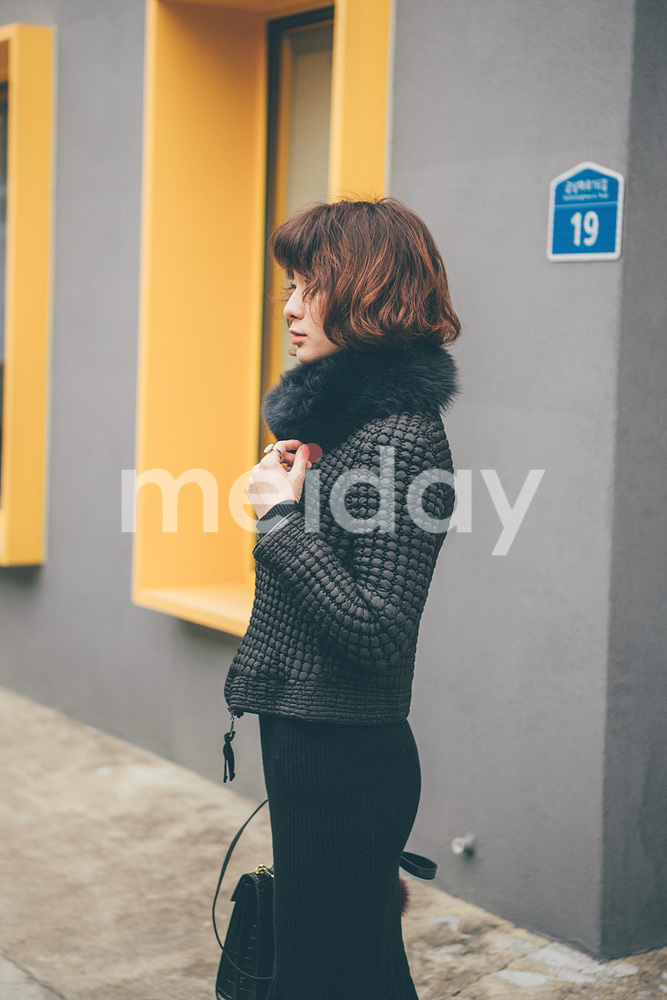 小香风立体小菱格外套