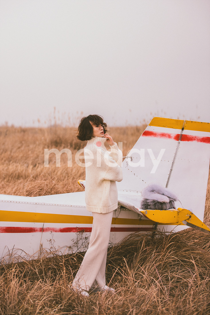 开希米螺纹阔腿裤