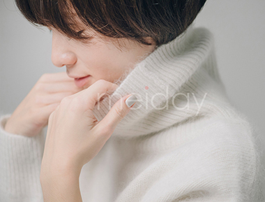 安哥拉高领大阔毛衣