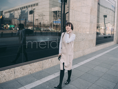 圆型半高领针织打底